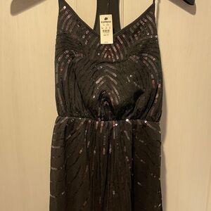 Express Black Halter Sundress for Cocktail Nights